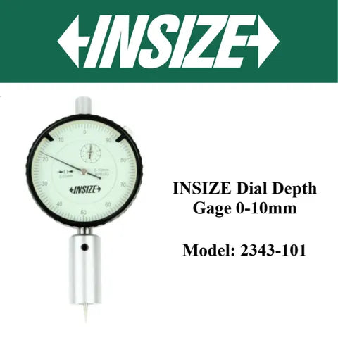 Insize Dial Depth Gauges 0-10mm 2343-101 | Precision Depth Measuring Instrument