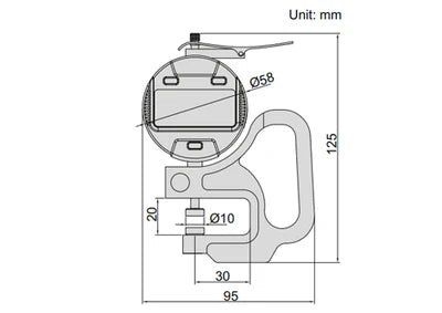 Insize Digital Thickness Gauges 0.01mm/0.0005Inch 2871-10 | High Precision Electronic Thickness Measuring Tool