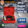 3-Piece Oxygen Sensor & Vacuum Switch Socket Set | Professional Automotive Tool Kit