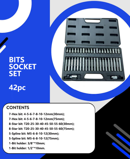 Craftshands 42Pcs Bit Set CT-2142-H | Multi-Purpose Screwdriver Bit Kit with Storage Case