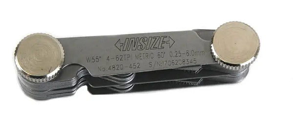 Insize Pitch Gauges (Low Accuracy) 0.25-6mm/4-62TPI 4820-452 | Thread Measuring Gauge