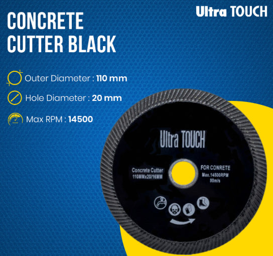 Ultra Touch 4Inch Concrete Cutting Blade | Diamond Cut Off Disc For Masonry & Stone