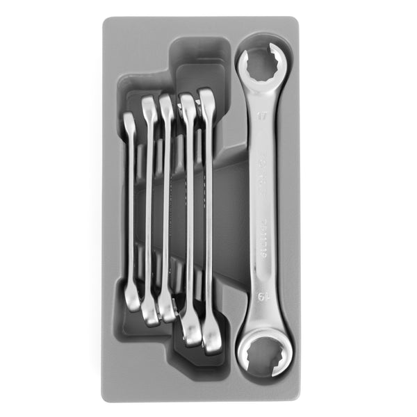 Force 6Pcs Assorted Metric Flare Nut Spanner/Wrench Set 5066 | Double End CR-V Line Wrench Set