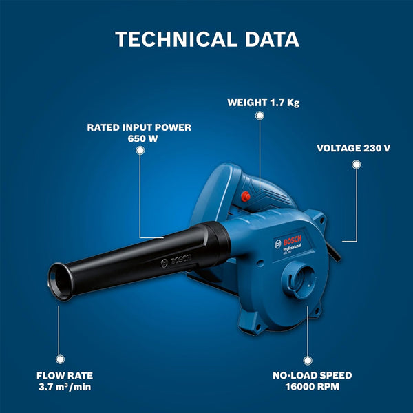 BOSCH AIR BLOWER GBL 650 16,000 RPM 650W