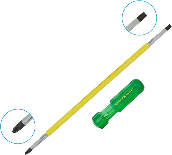 Taparia Black Tip Two In One Screw Drivers | Professional Dual Tip Screwdriver