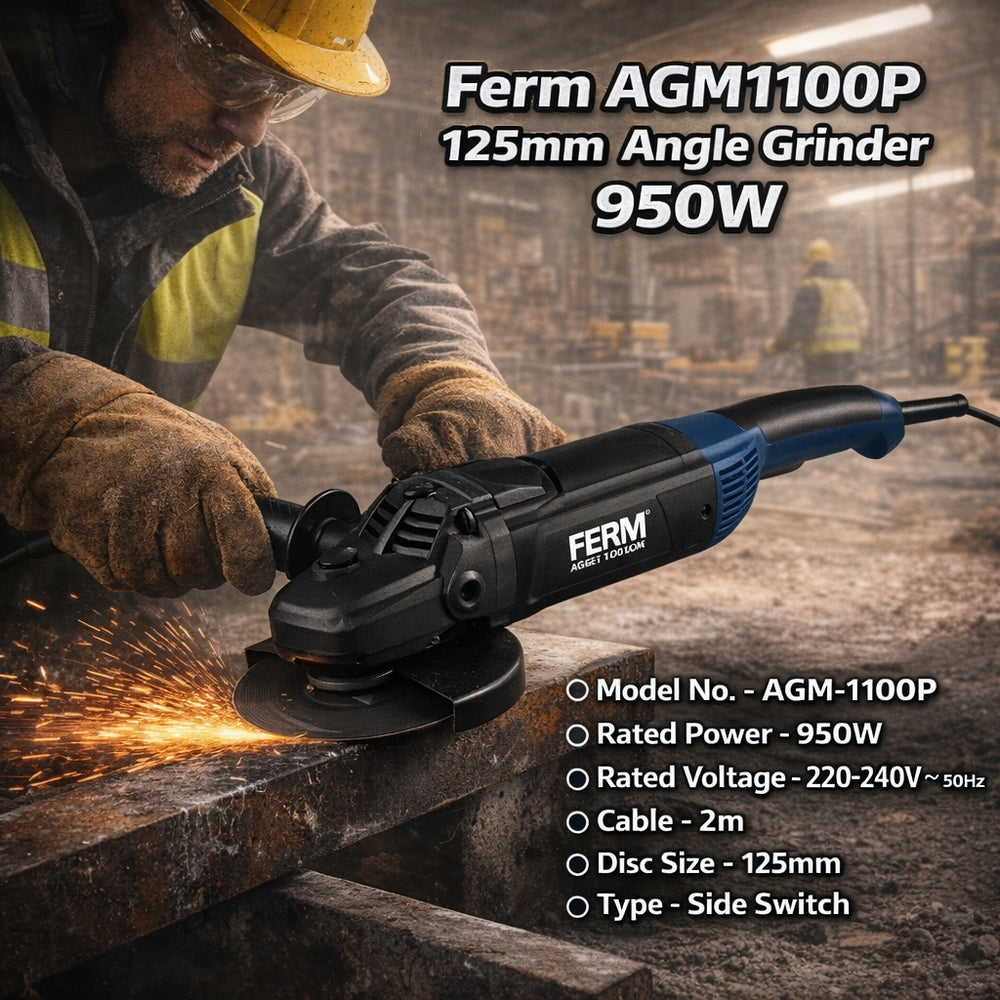 Ferm AGM1100P 125mm Angle Grinder 950W
