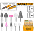 Ingco 10Pcs Accessories for Die Grinder & Mini Grinder AKB1001 | Grinding Burr Set