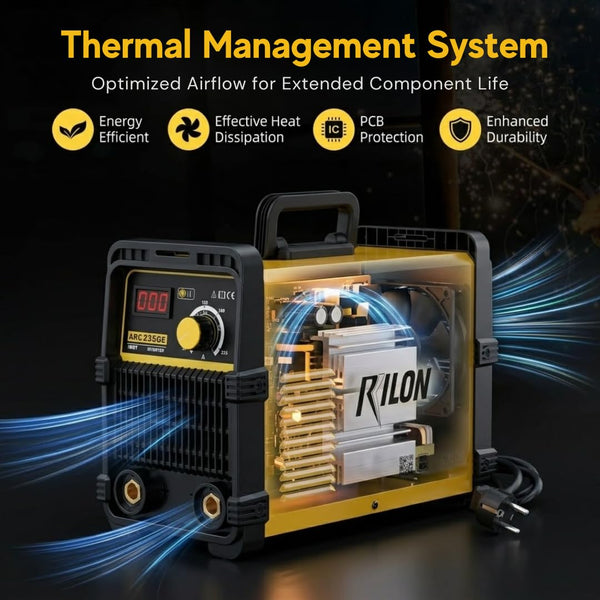 Rilon ARC 235GE Single Phase Welding Machine | Equip Self - Adaptive ARC Force & Hot Start
