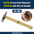 AS 200g Cross Pein Hammer with 300mm Ash Wood Handle AS-148 | Professional Cross Pein Engineering Hammer