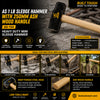 AS 1.5 LB Sledge Hammer with 250mm Ash Wood Handle AS-154 | Heavy Duty Club Hammer for Construction & Demolition