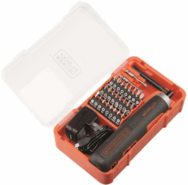 BLACK+DECKER BD40K27 3.6V Cordless Smart Screwdriver Kit with 27 Accessories
