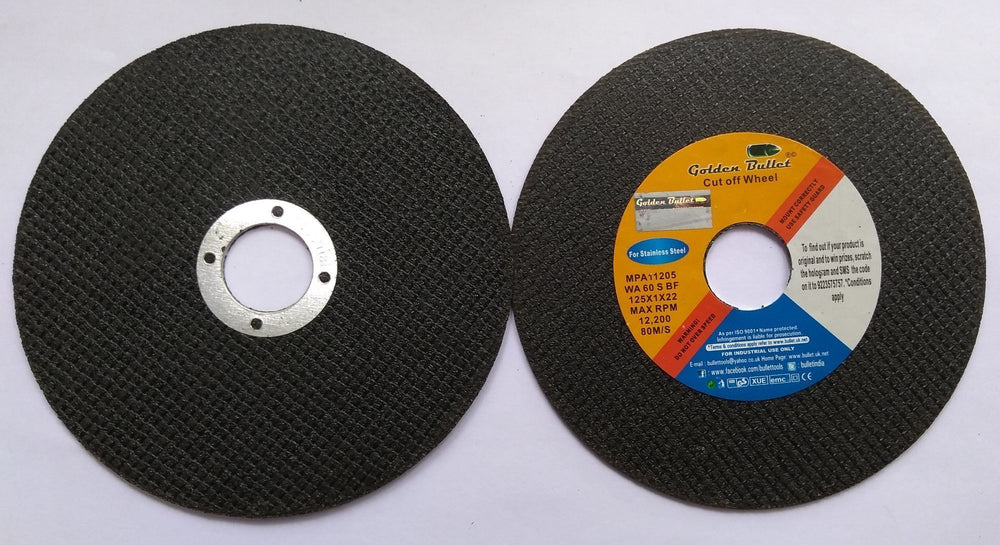 Bullet 5InchX1mm SS Cutting Wheel Black 125x1x22mm | Ultra Thin Metal Cutting Disc