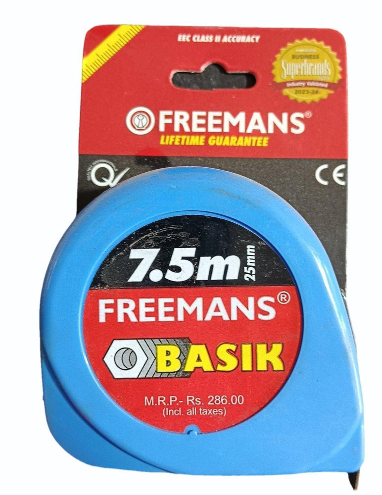 Freemans Basik 7.5M/25mm Measuring Tape with L/C-Z for Multi Purpose