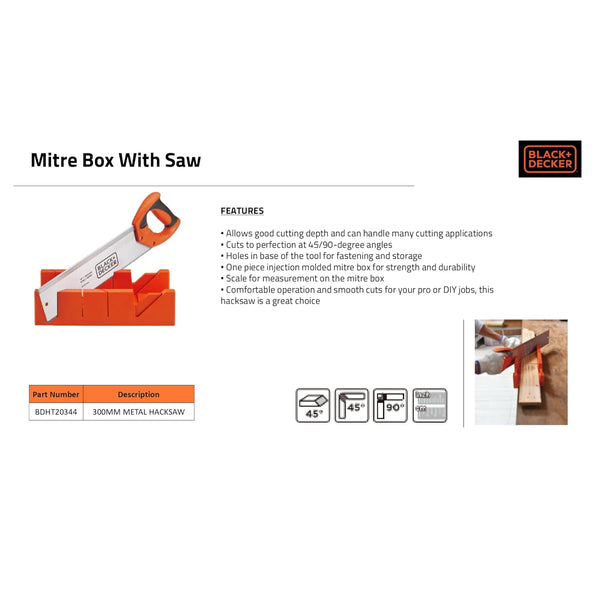 Black & Decker BDHT20344 12 Inch Hacksaw Blade | High Strength Metal Cutting Blade