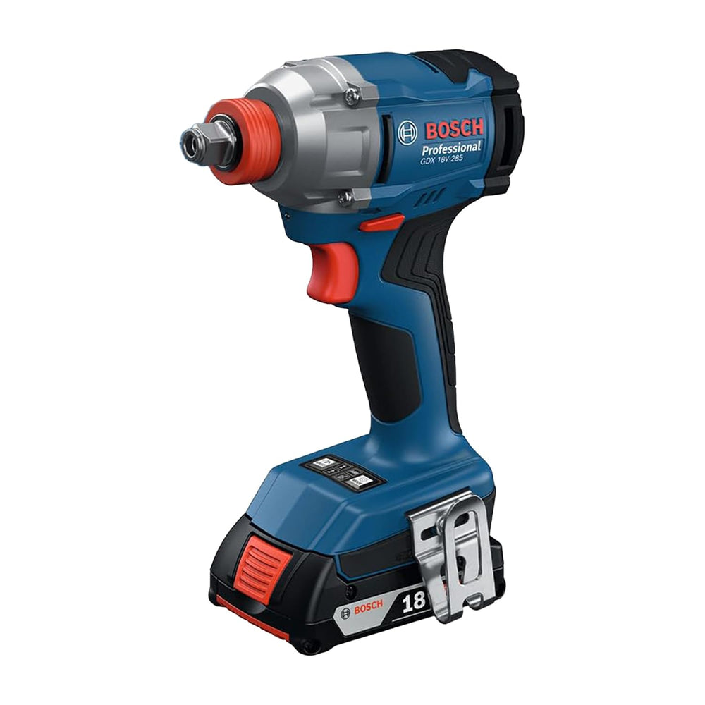 Bosch GDX 18V 285 Cordless Impact Wrench | Brushless 1/2 Inch & 1/4 Inch Bit Holder with 285Nm Torque for Automotive, Construction, Machinery, Maintenance & Workshop Applications