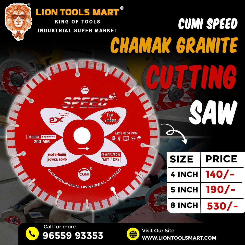 CUMI Speed Chamak Granite Cutting Saw Blade - Turbo Segmented (Wet & Dry)