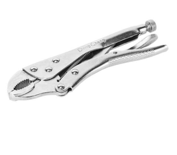DONGCHENG 10" Curved Jaw Locking Pliers (HD071603)-Heavy-duty lock-on grip with extra leverage for larger parts.