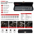 Force 4093 9Pcs 1/2Inch Female Star/Torx Socket Bit Set | Professional Torx Bit Socket Kit
