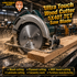 Ultra Touch Wood Cutter with 5x40T TCT Saw Blade in action on a wooden surface.