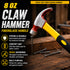 AS 8 OZ Claw Hammer with 275mm Fiber Handle AS-156 | Professional Carpenter Claw Hammer