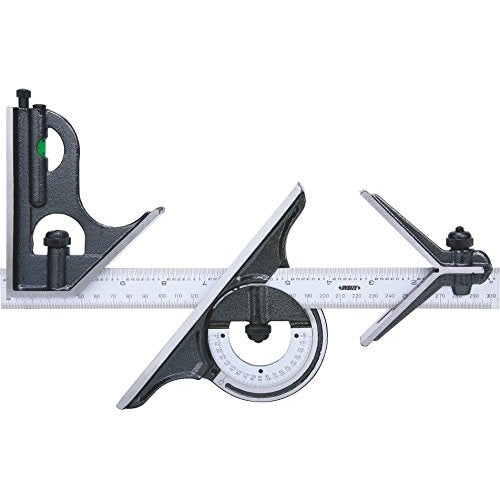 Combination Square Set with Protractor | Multi-Purpose Precesion Measuring Instrument
