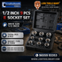 CraftsHands 1/2-Inch Drive E-Torx Socket Set (9 Pieces) | Professional External Star Sockets
