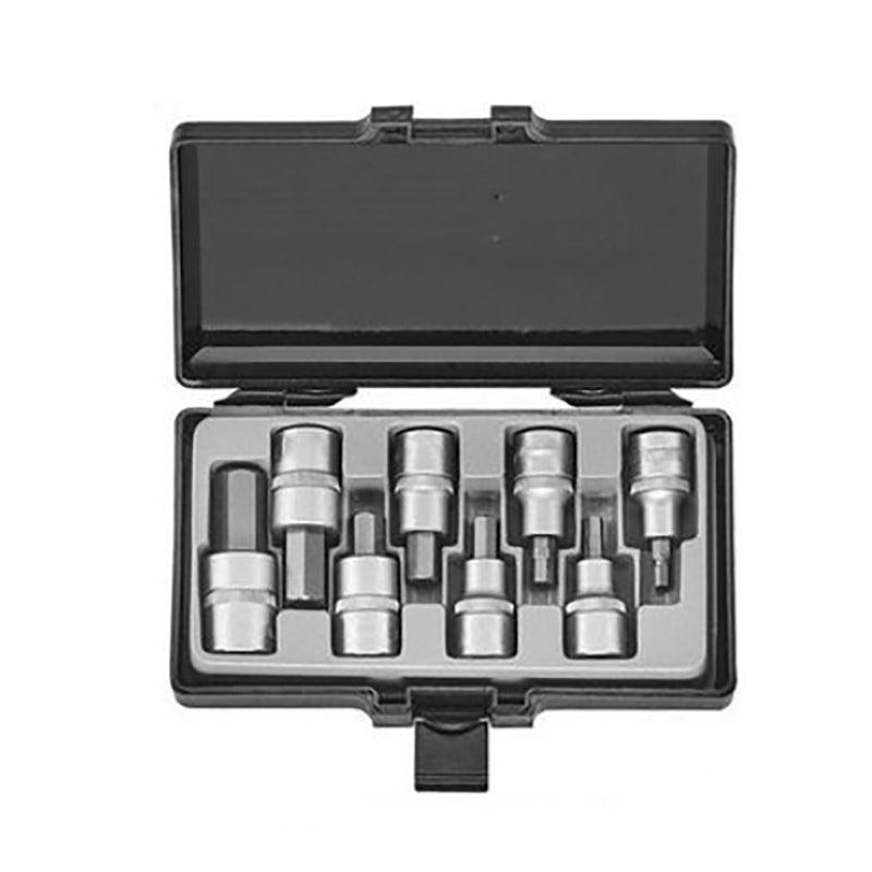 Craftshands 1/2 Inch 8 Pc Hex Socket Set | Allen Hex Bit Socket Set | Heavy Duty CR-V Steel