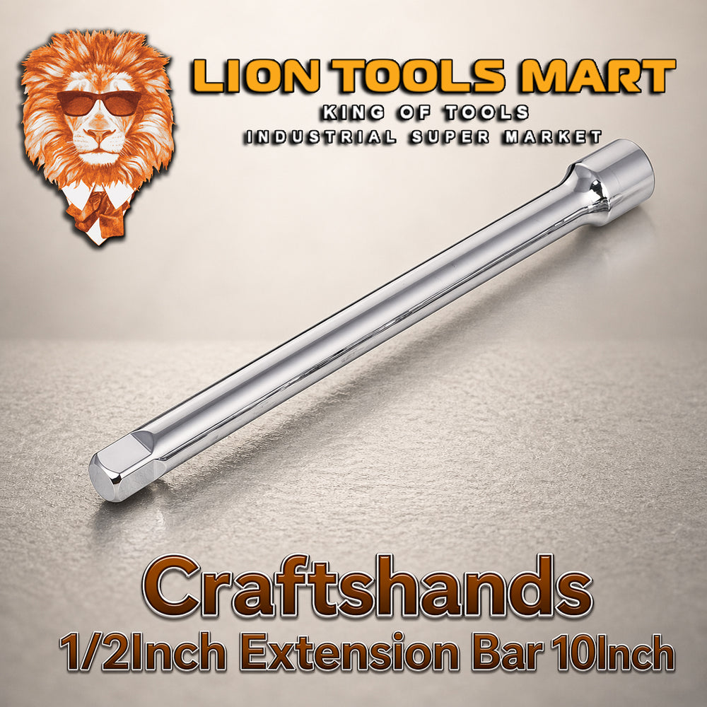 Craftshands 1/2Inch Extension Bar 10Inch | Heavy Duty Long Reach Socket Tool