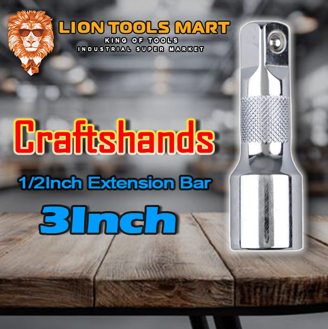 Craftshands 1/2Inch Extension Bar 3Inch | Heavy Duty Socket Extension Tool