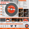 Cumi Grinding Wheel 150x25x31.75mm A24 R5 V6 | Heavy Duty Bench & Pedestal Grinder Wheel