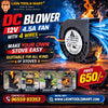 DC Blower Fan 12V 4.5A – High-Speed 4-Wire - Smokeless Wood Stove Fan Blower