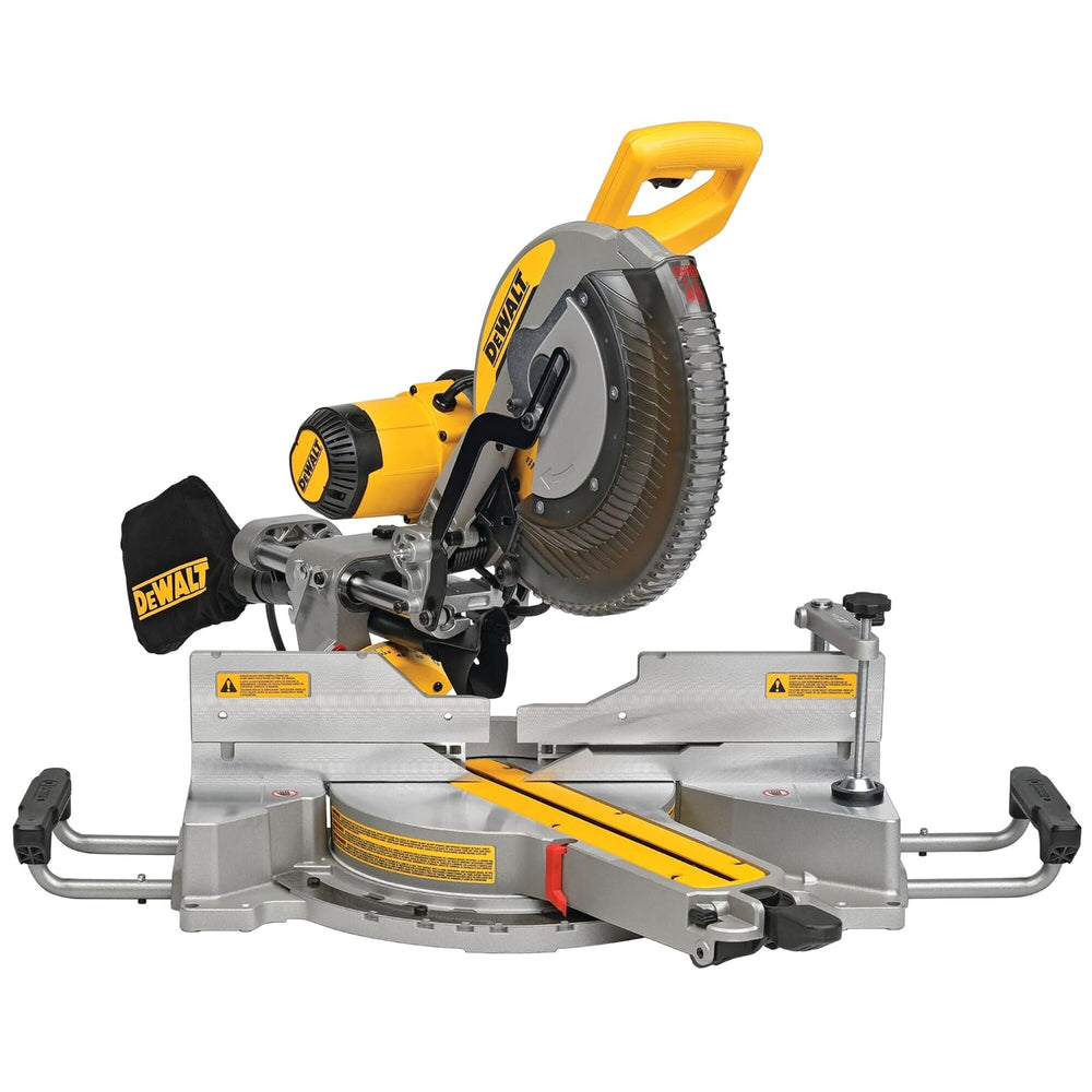 Dewalt 305mm DWS780-QS Compound Sliding Mitre Saw | 1675W Double Bevel Motor, 1900-3800 RPM Variable Speed, XPS Shadowline & 110x303mm Cutting Capacity