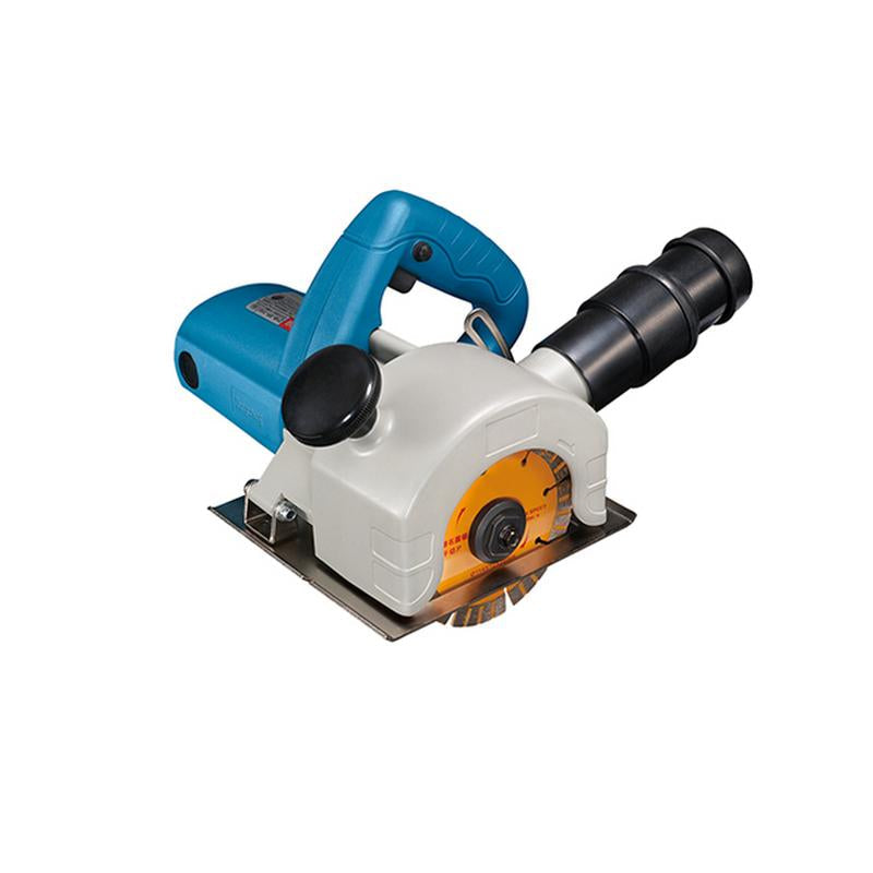 DONGCHENG 1600W Wall Chaser (Groove Cutting Machine), 110 mm Blade, 32 mm Depth, 50 mm Width (DZR110)-A 1600 W wall chaser with two 110 mm diamond discs and a dust port, for cutting clean channels in walls for cables and pipes.