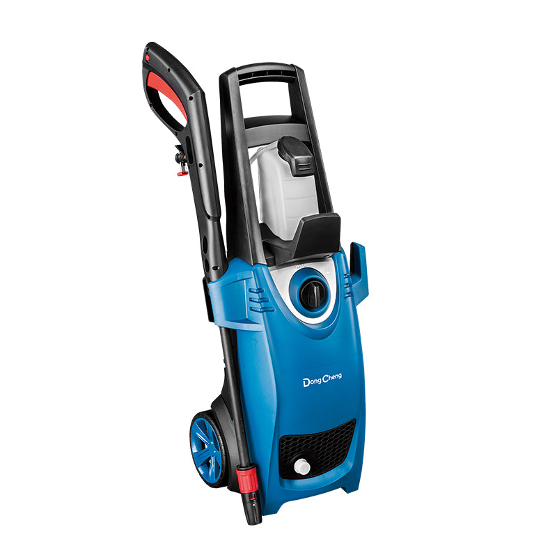 DONGCHENG 1600W High-Pressure Washer, 100 Bar, 5.5 L/min, Self-Priming, with 10 m Hose (DQW5.5/10)-A 1600 W home-use pressure washer with an induction motor, self-priming pump, and a 10 m high-pressure hose.