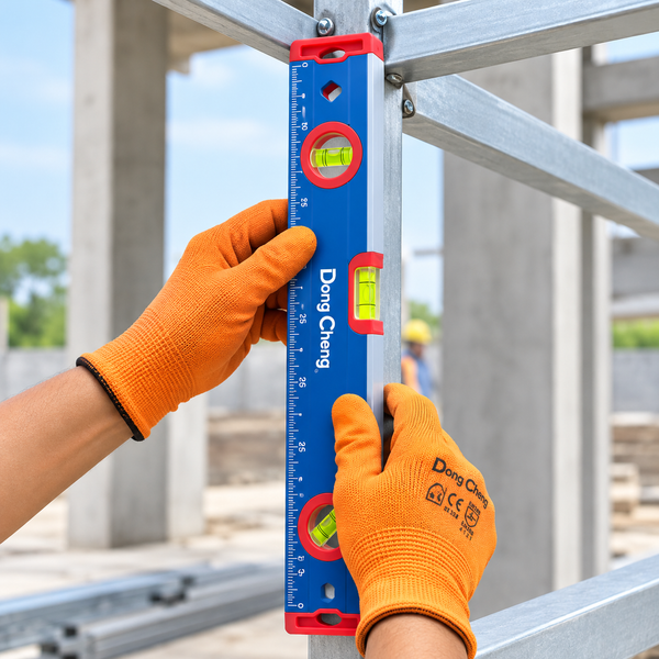 DONGCHENG HD131102 200 mm spirit level with ruler scale