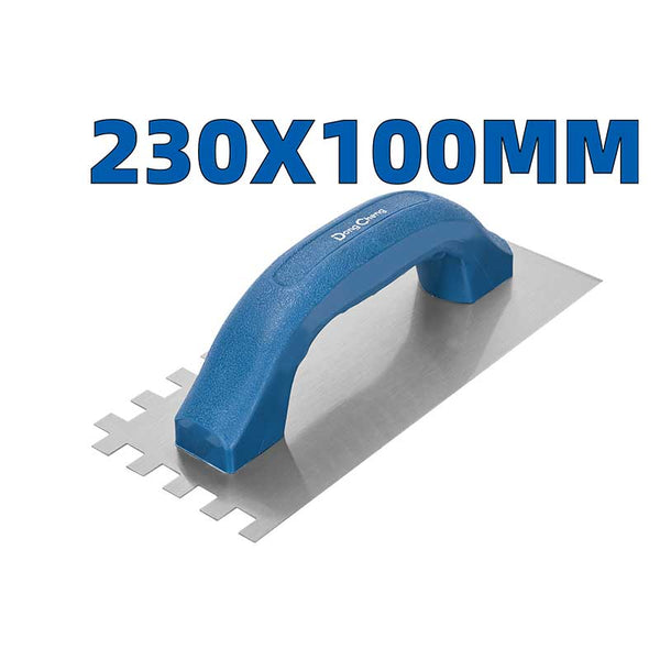 DONGCHENG HD213202 230x130 mm notched trowel square teeth