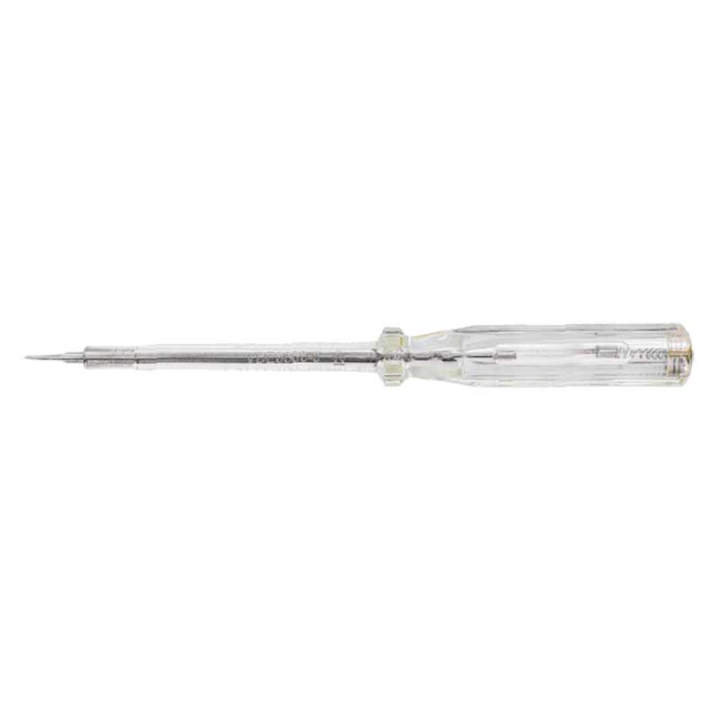 DONGCHENG 4 x 190 mm Test Pencil (Voltage Tester Screwdriver), 100-250 VAC (HD152604) -A 190 mm voltage test pencil with a 4 mm slotted tip, for deeper sockets and larger screws.
