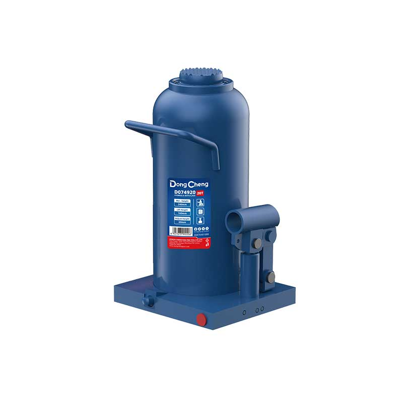 DONGCHENG 5 Ton Hydraulic Bottle Jack with Safety Valve, 210 mm Min. Height (HD074905)-A 5 ton hydraulic bottle jack with a safety valve for SUVs, vans, and light trucks.
