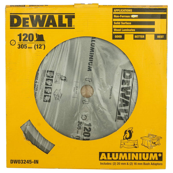 Dewalt DW03245 12-Inch 120T Circular Saw Blade | Aluminium Cutting Blade 305mm
