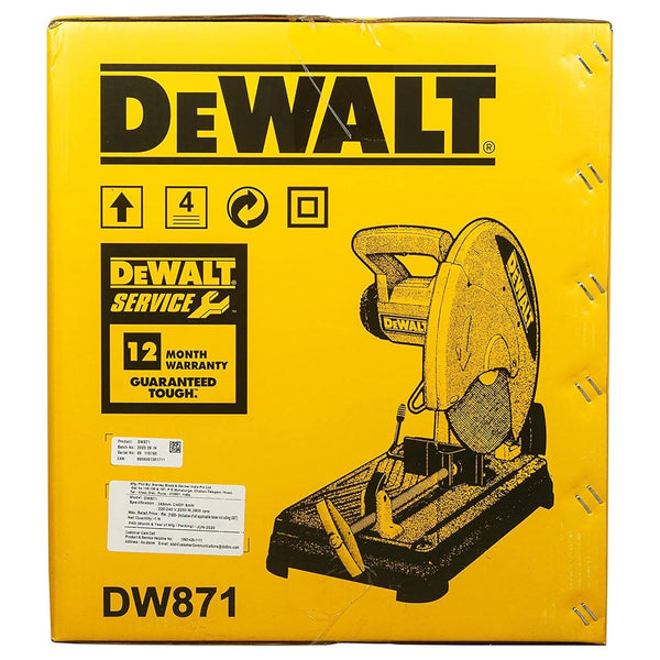 Dewalt DW871 14-Inch Chop Saw 355mm 2200W | Heavy Duty Metal Cutting Machine