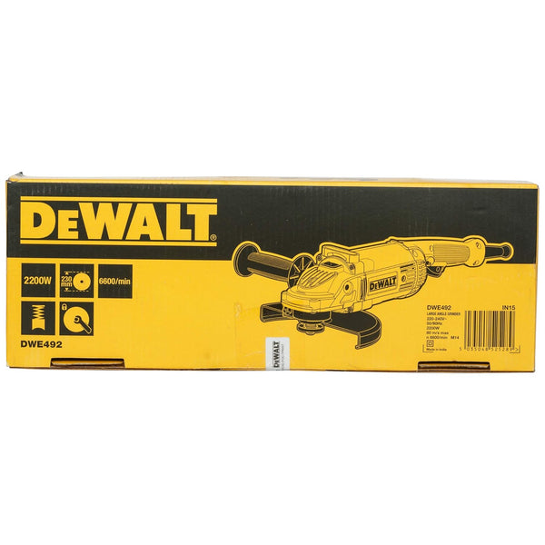 Dewalt DWE492-B5 220V 9-Inch Angle Grinder 230mm 2200W | Heavy Duty Metal Cutting & Grinding Tool