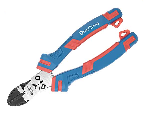 DONGCHENG D070327 8-Inch / 200 mm Heavy-Duty High Leverage Diagonal Cutting Pliers (30% Energy Saving)