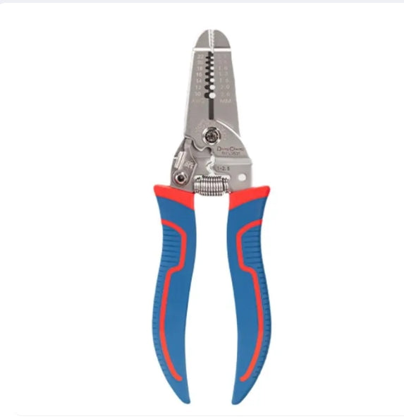 DongCheng 180mm (7 Inch) 4CR13 Wire Stripper with PP and TPR Handle for Stripping, Cutting, Crimping and Bending Wire – HD153801