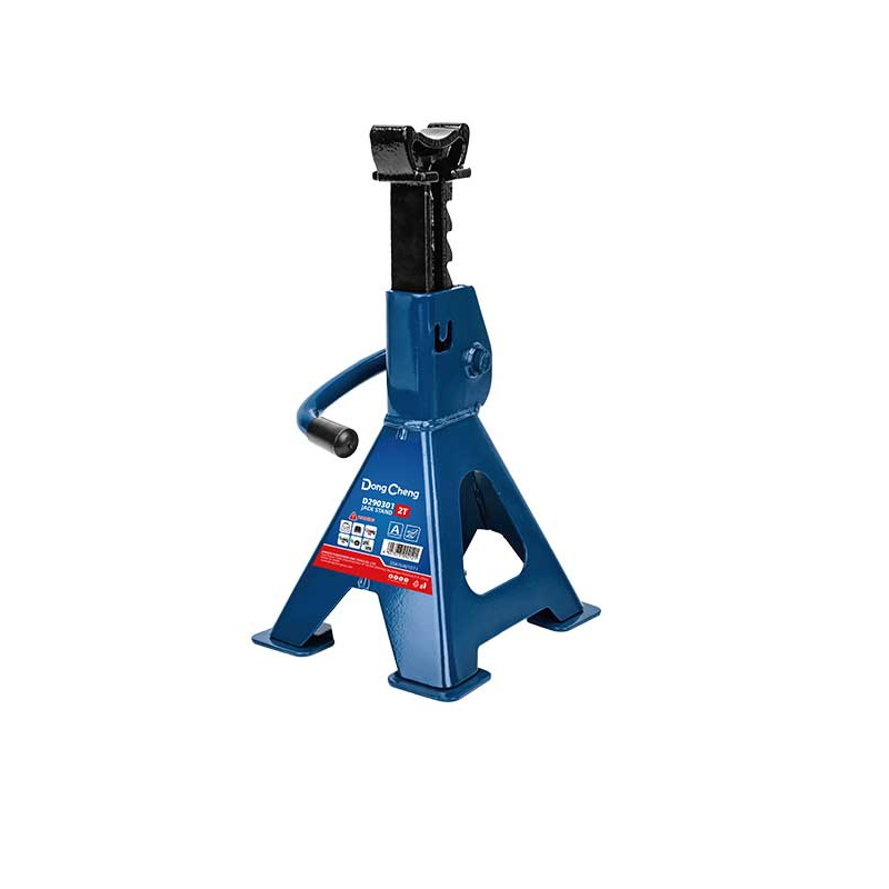 DongCheng 2 Ton Jack Stand Set with 250mm Minimum Height, 380mm Maximum Height and Large Saddle – HD290301