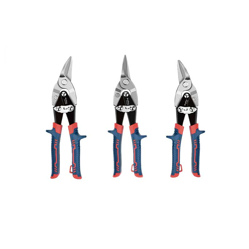 DongCheng HD114601 3-Piece 250mm (10 Inch) CR-V Aviation Snip Set with Left-Cut, Straight-Cut and Right-Cut Snips for Sheet Metal Fabrication and HVAC Work