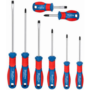 DongCheng 8-Piece Screwdriver Set – Phillips & Slotted Screwdrivers with Ergonomic Handles for Workshop, Home, Electrical & DIY Use | HD091253