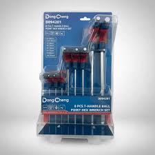 DongCheng HD094201 8-Piece Ergonomic T-Handle Ball Point Metric Hex Wrench Set with Exclusive Storage Stand