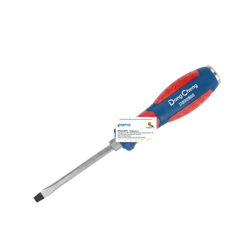 DongCheng 8 x 150mm Heavy-Duty Go-Through Slotted Screwdriver – Impact-Ready Flat Head Screwdriver for Workshop & Maintenance | HD090902