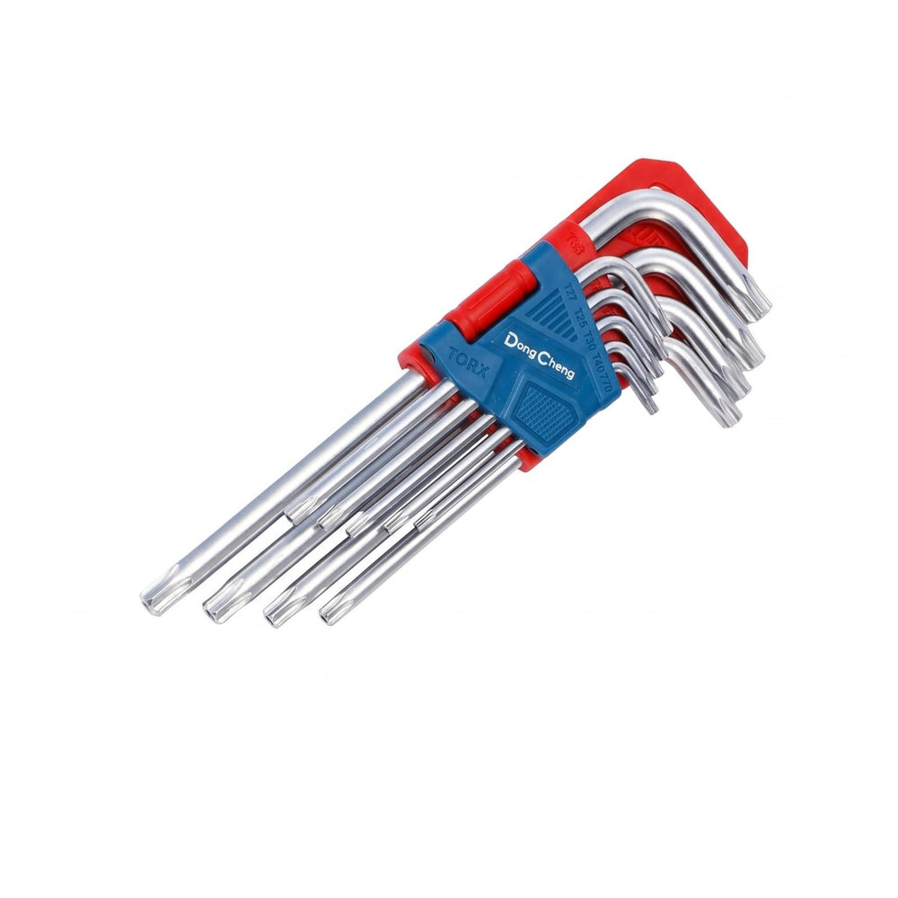 DONGCHENG 9 PCS Extra Long Ball Point Hex Key Set (HD092902)-A 9-piece extra long ball point hex key set for the deepest reach and angled access.