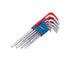 DongCheng HD092902 9-Piece Extra Long Arm Ball Point Chrome-Plated Chrome Vanadium (CR-V) Metric Hex Key Set (1.5–10mm